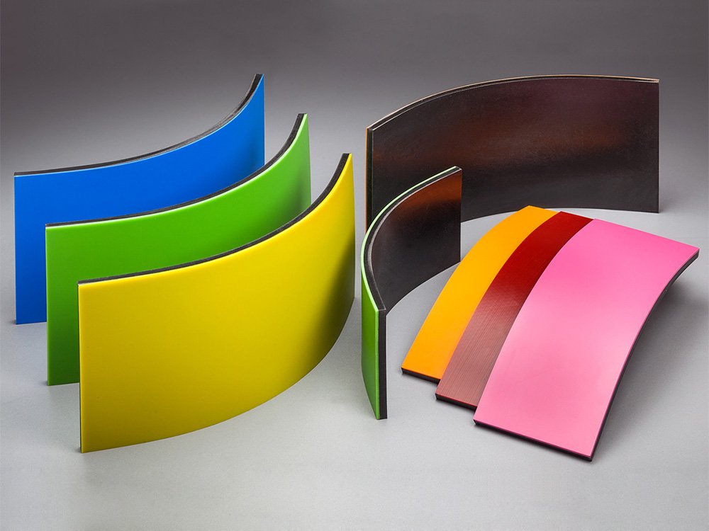 Gebogene Bauteile aus Elastomer-Schaum in verschiedenen Farben Elastomer-Schaum Formteile aus Polyurethan für dämpfende Anwendungen